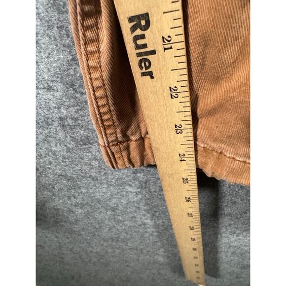 Old Navy‎ Pants Women XL Coco Brown Cargo Barrel Leg Denim Pull On Utility - Picture 5 of 9